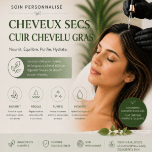 Soin Personnalisé (cheveux secs cuir chevelu gras)
